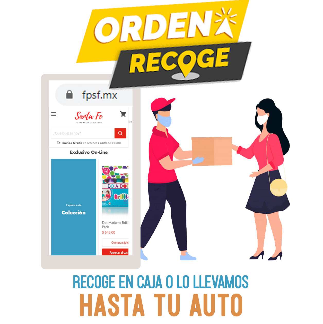 Compra en línea y recoge en tienda sin bajarse de su auto