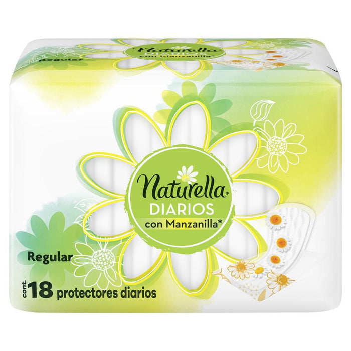 Protectores Diarios  Con Manzanilla Paquete con 18 Pzas Naturella