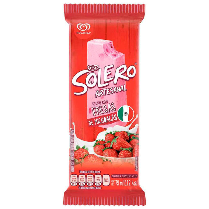 Solero Artesanal con Fresa de Michoacan 79 ml Holanda