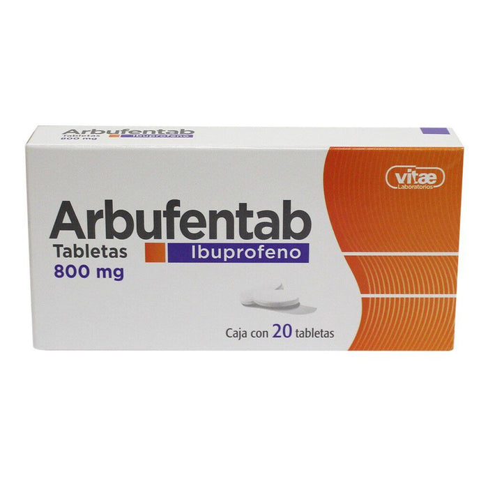 Ibuprofeno 800 mg Arbufentab Caja con 10 Tabletas VITAE