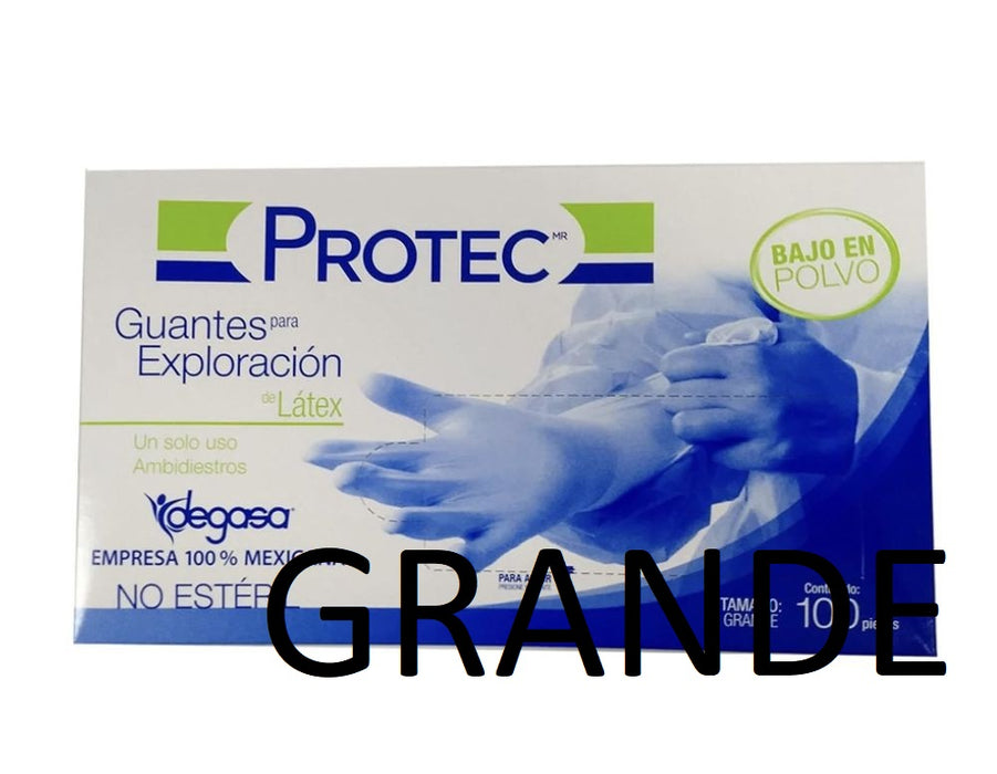 A bordo mineral observación Guante para Exploración Latex Blanco tamaño Grande Caja 100 piezas Bio—  Farmacia Santa Fe