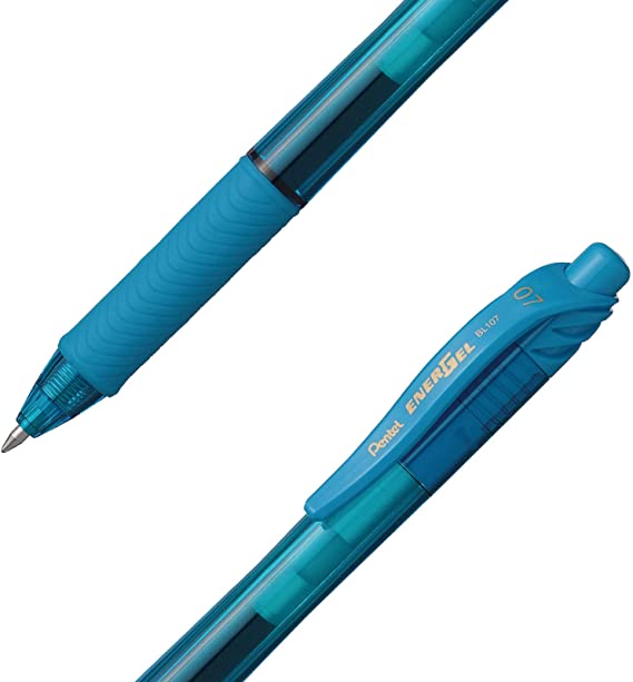 Pluma Pentel Energel BL 107 0.7 mm Azul Retráctil