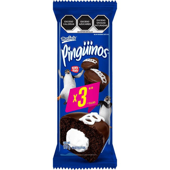 Pingüinos 3 Piezas 120 g Marinela Precio Especial