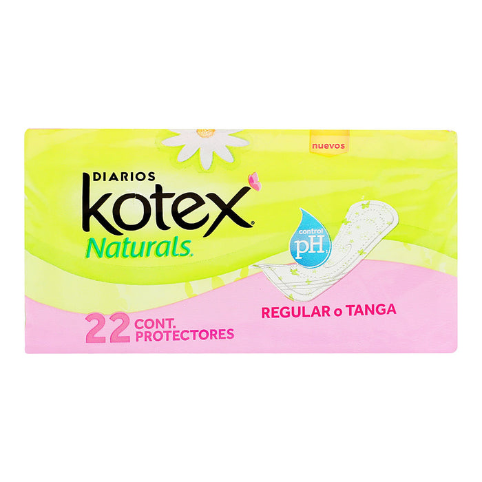 Pantiprotectores Naturals con Manzanilla Regular con 22 piezas Kotex