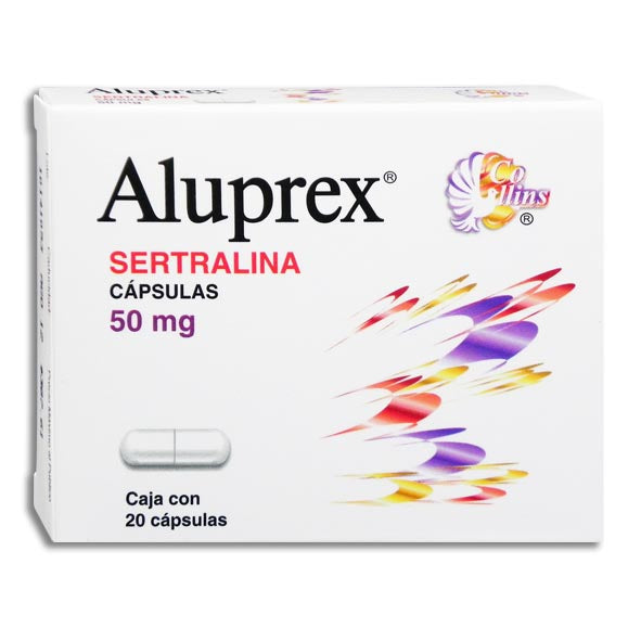 Sertralina Capsulas 50 mg Aluprex caja con 20 Capsulas Collins