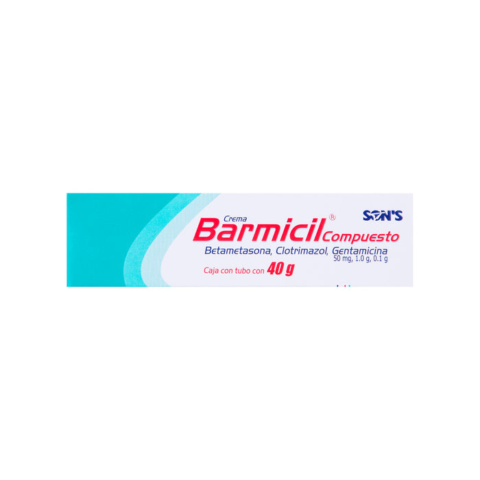 Barmicil Compuesto 40 gr (Betametasona, Clotrimazol, Gentamicina 50 mg, 1 gr, 0.1 gr.