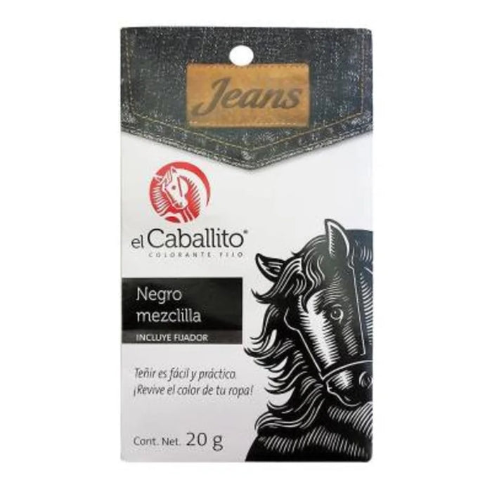 Pintura Textil El Caballito Color Negro Mezclilla 20G