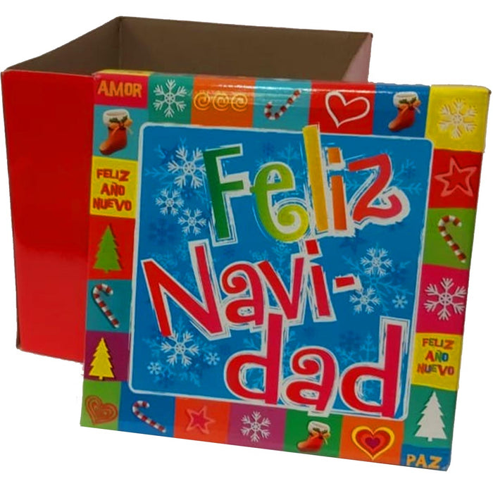 Caja Carton Navidad Grande 23 x 23 x 23 cm