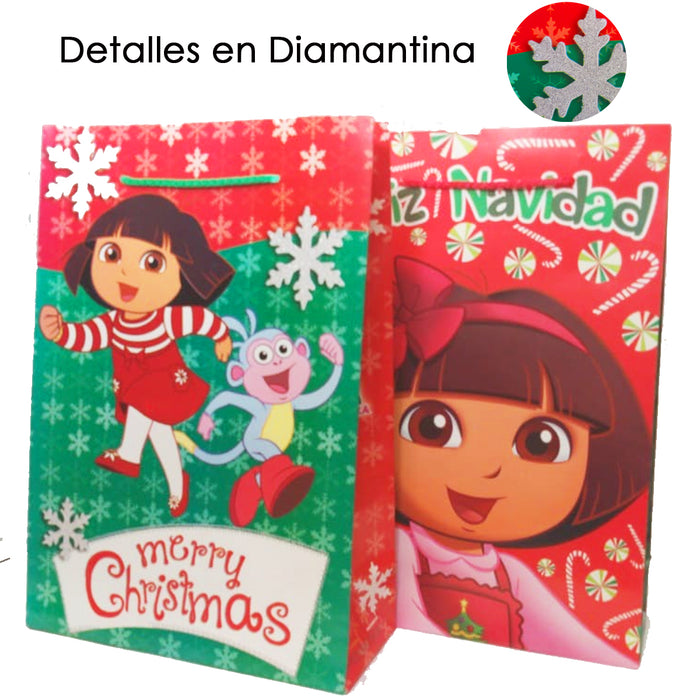 Bolsa de Regalo Grande Granmark Con Licencia Dora la Exploradora Navidad 36 x 25 x 10 cm 1 pieza