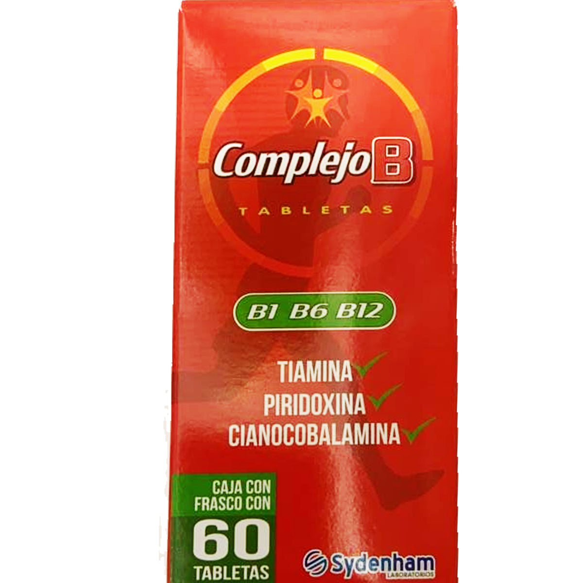 Complejo B B1,B6;B12, Tiamina, Piridoxina, Cianocobalamina Caja 60 Tab ...