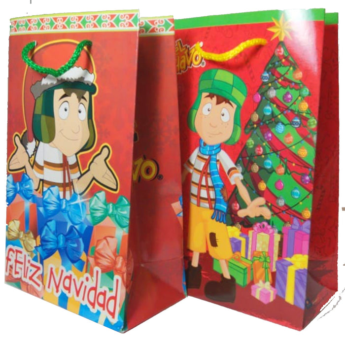 Bolsa de Regalo Chica Con Licencia Granmark Navidad El Chavo del Ocho 22 x 14 x 8 cm