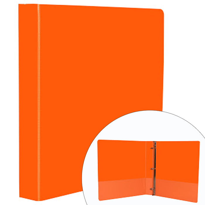 Carpeta Vinil Naranja Neon Carta Arillo 1 pulgada para 220 Hojas con Ventana Samsill