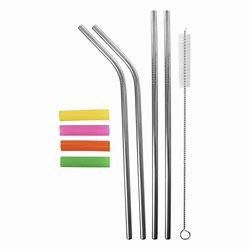 Set de popotes 9 piezas Crown Baccara acero inoxidable Eco Straw