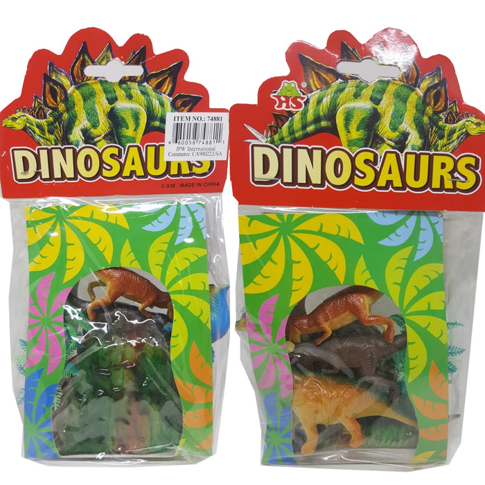 Figuras Dinosaurios Volcan y Palmera 6 Piezas para Maqueta