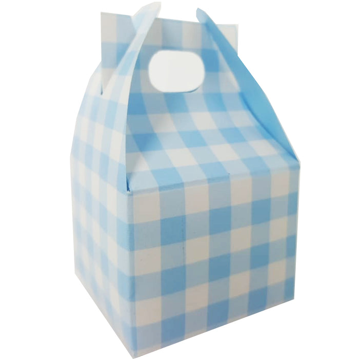 Caja Regalo 8 x 5 x 5 cm Padi Azul Cuadros Blancos