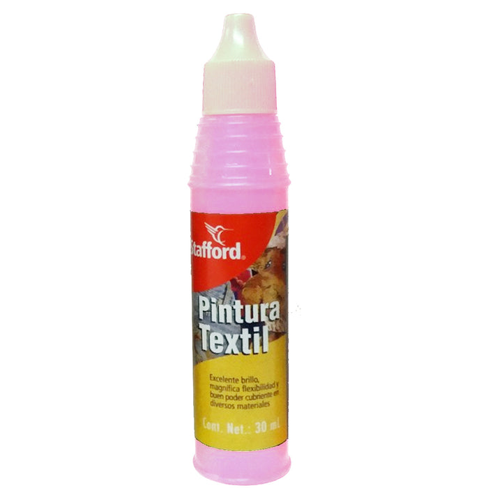 Pegamento Pintura Textil Stafford 30 ml Rosa Pastel