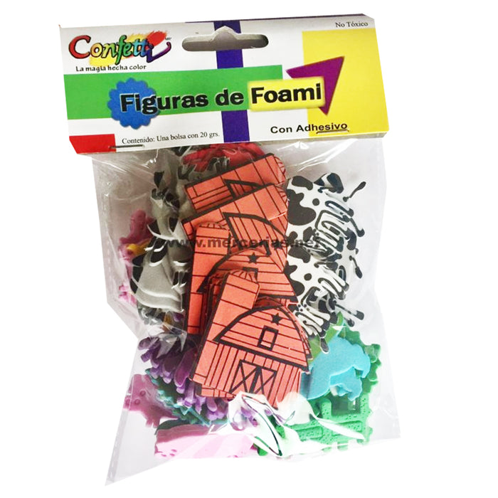 Figuras de Foami Foamy con Adhseivo Granja Confetti #1011