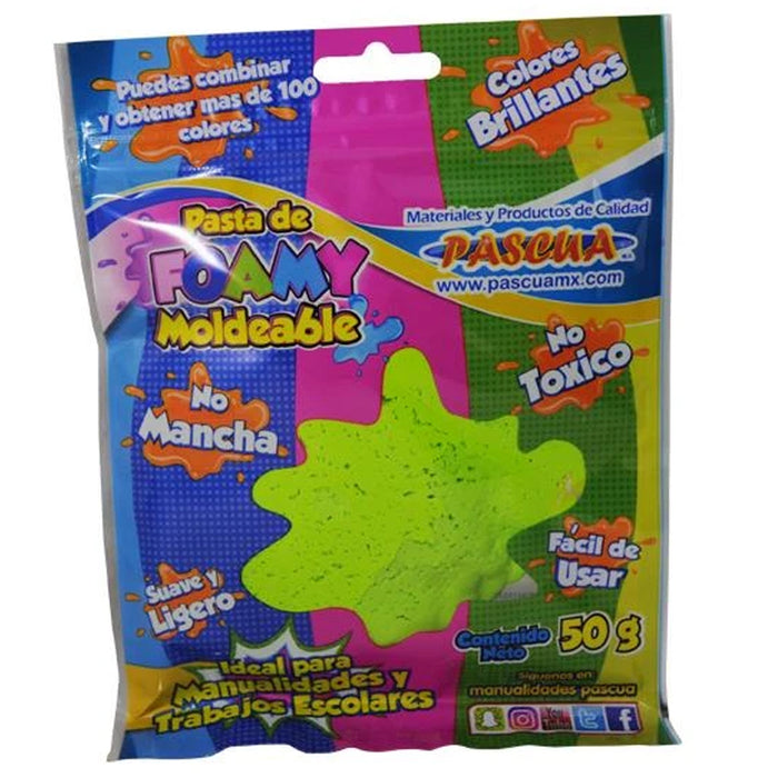 Foamy Moldeable No Mancha 50 g Color Verde Manzana