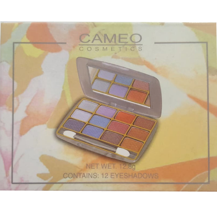 Sombras Ojos 12 Colores Calidos y Frios Cameo Cosmetics 12.8 g