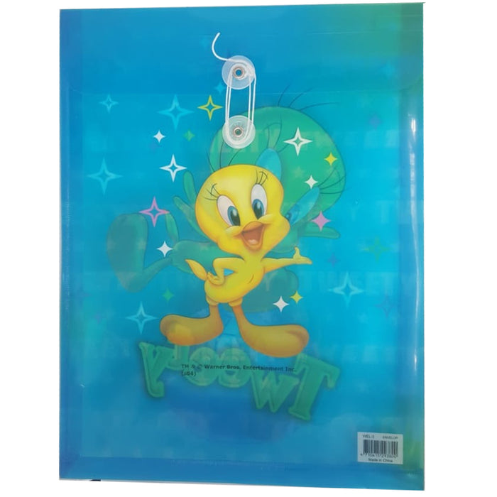 Sobre Carta Plástico Semi Transparente Con Hilo Tweety