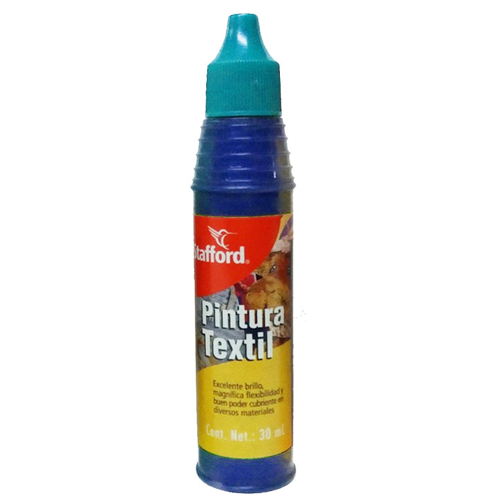 Pegamento Pintura Textil Stafford 30 ml Azul