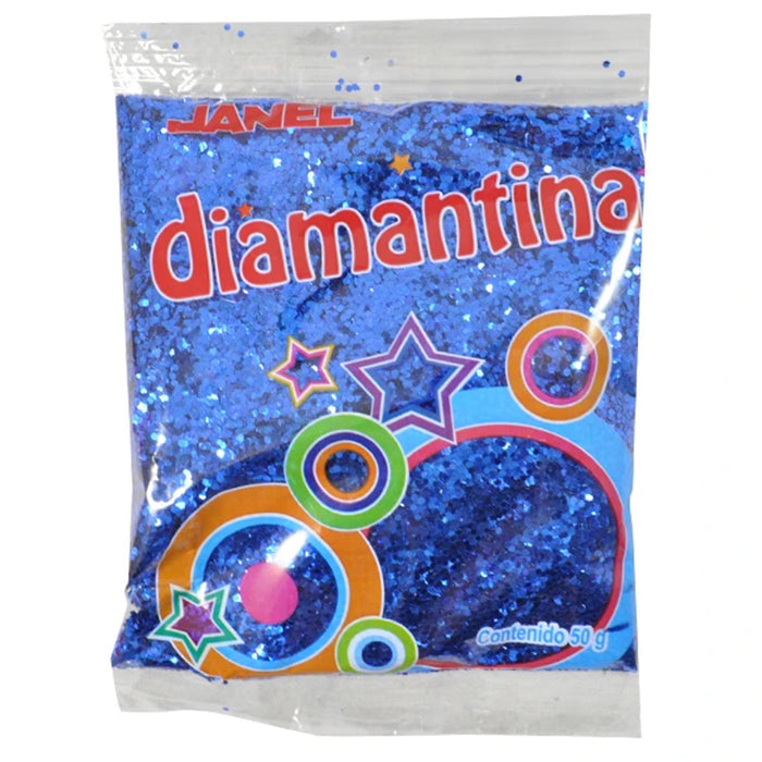 Diamantina Fina Azul Rey 50 g Janel