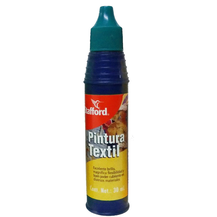 Pegamento Pintura Textil Stafford 30 ml Azul Cobalto