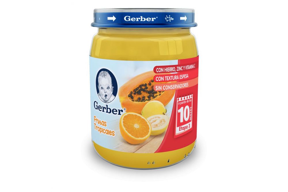 Papilla Frutas Tropicales 10 meses Etapa 3 170 ml  Gerber