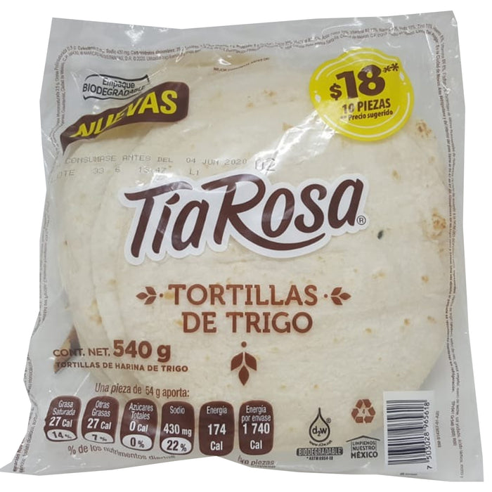 Tortillas de Trigo Tía Rosa 10 Piezas 540 g