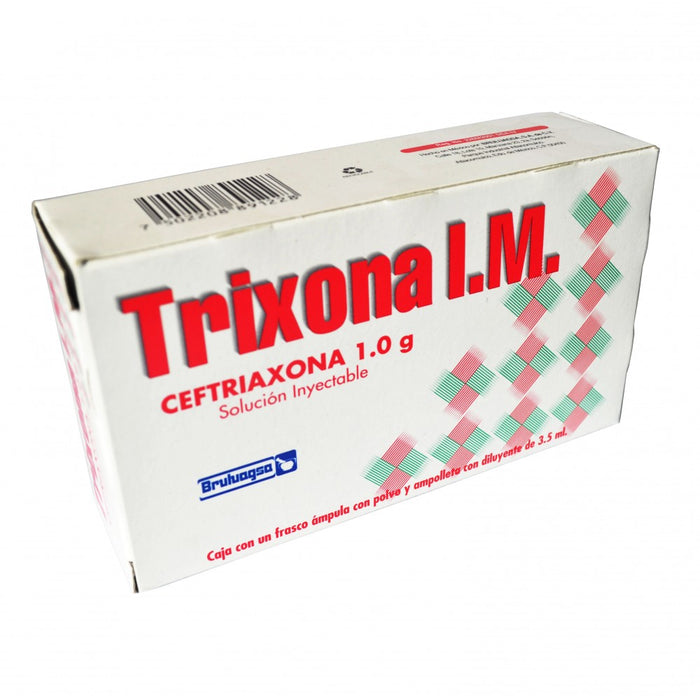 Ceftriaxona 1 g. Trixona Solución Inyectable I.M. Bruluagsa