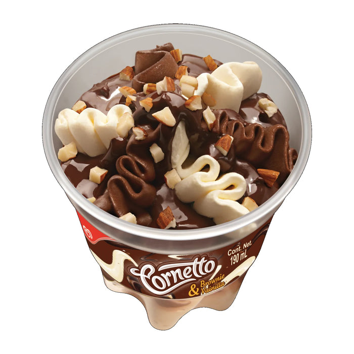 Cornetto Brownie & Vainilla Vaso 190 ml Holanda